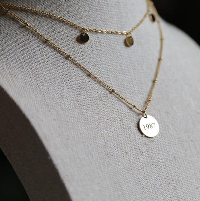 Custom Necklace Engraved Disc Necklace