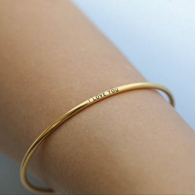 18K Gold-Filled Customized Engraved Bracelet - Personalized Name Bracelet - 2MM