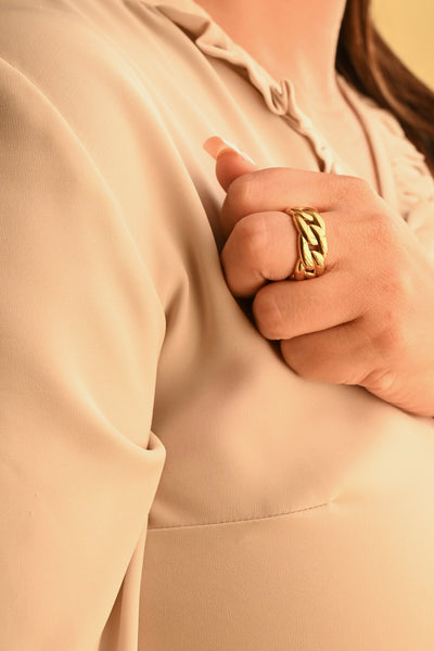 18K Gold-Filled Link Ring