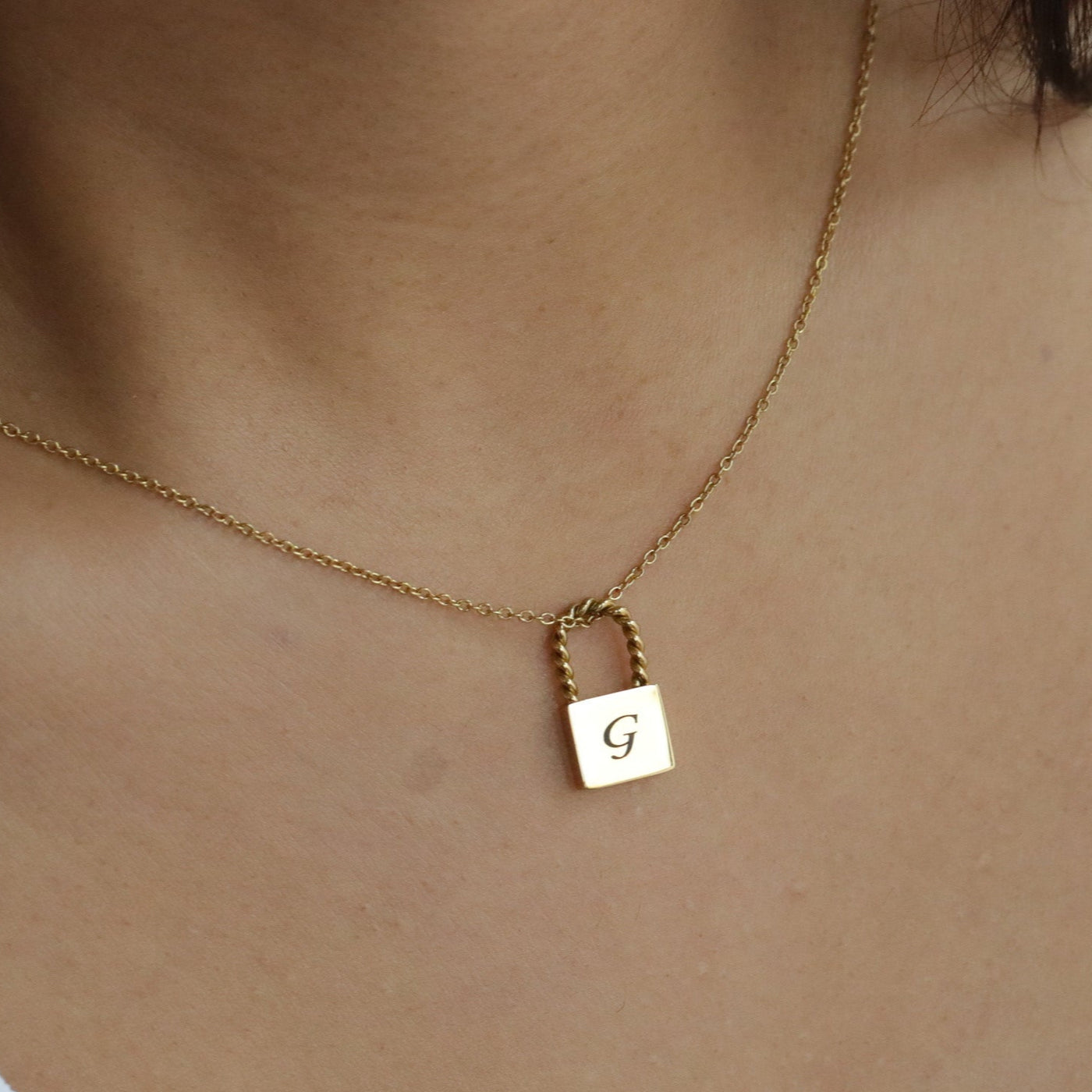 Gold Custom Letter Necklace