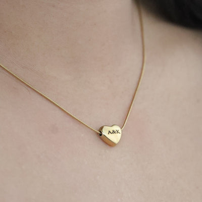 Heart Initial Necklace