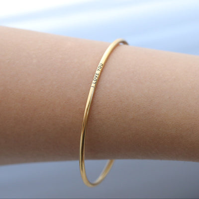 18K Gold-Filled Customized Engraved Bracelet