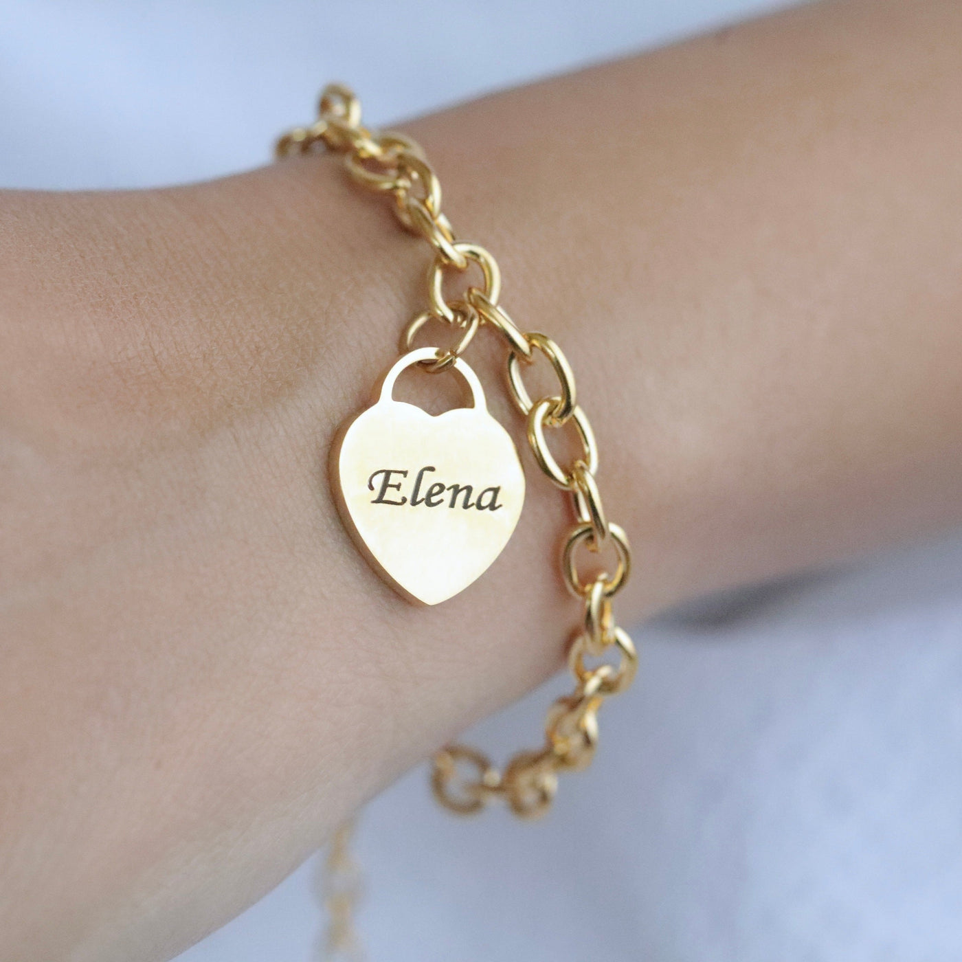 18K Gold-Filled Custom Engraved Name Bracelet