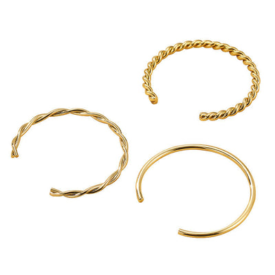 18K Gold-Filled Cuff Bangle Bracelet
