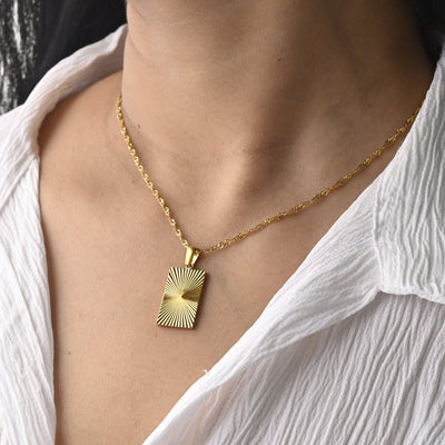 Rectangle Pendant Necklace