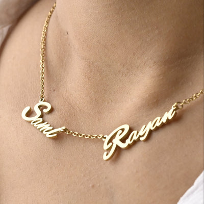 18K Gold-Filled Custom Name Necklaces