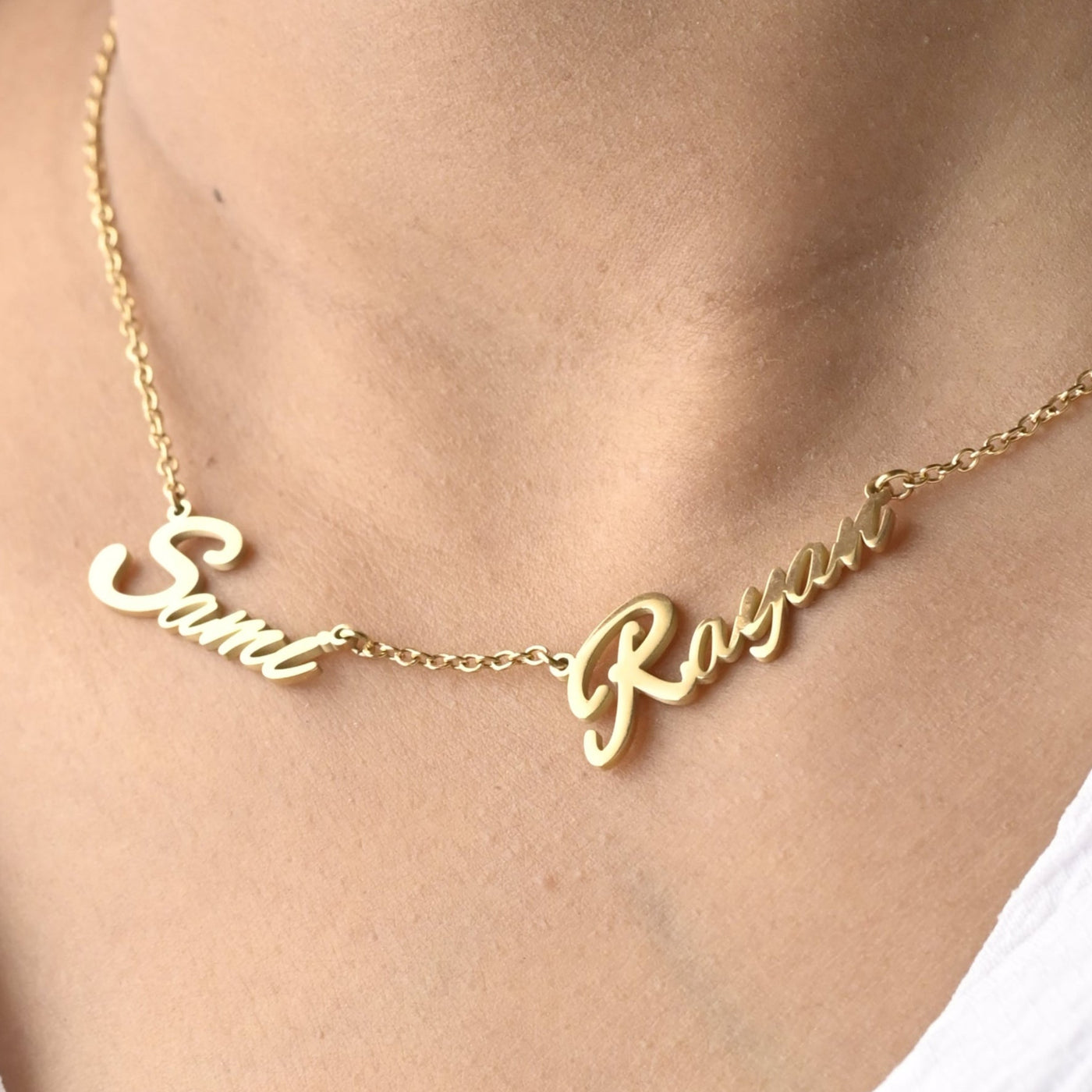 18K Gold-Filled Custom Name Necklaces | Personalized Script Name Necklaces