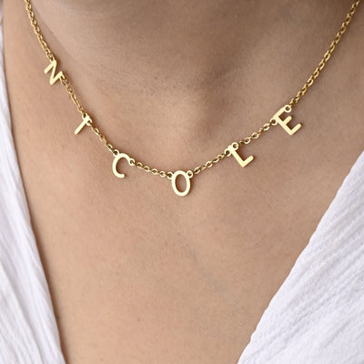 18K Gold Filled Name Necklace | Personalized Name Jewelry | Custom Gift Necklace