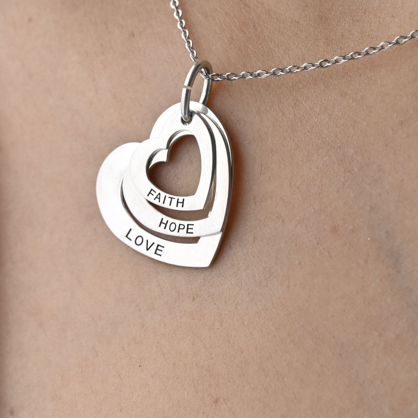 Sterling Silver Heart Pendant Necklace