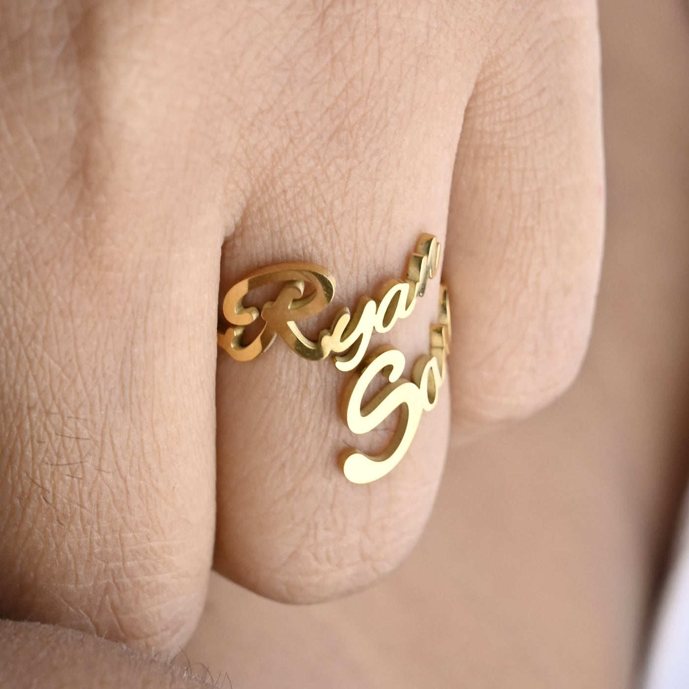 Gold Name Ring