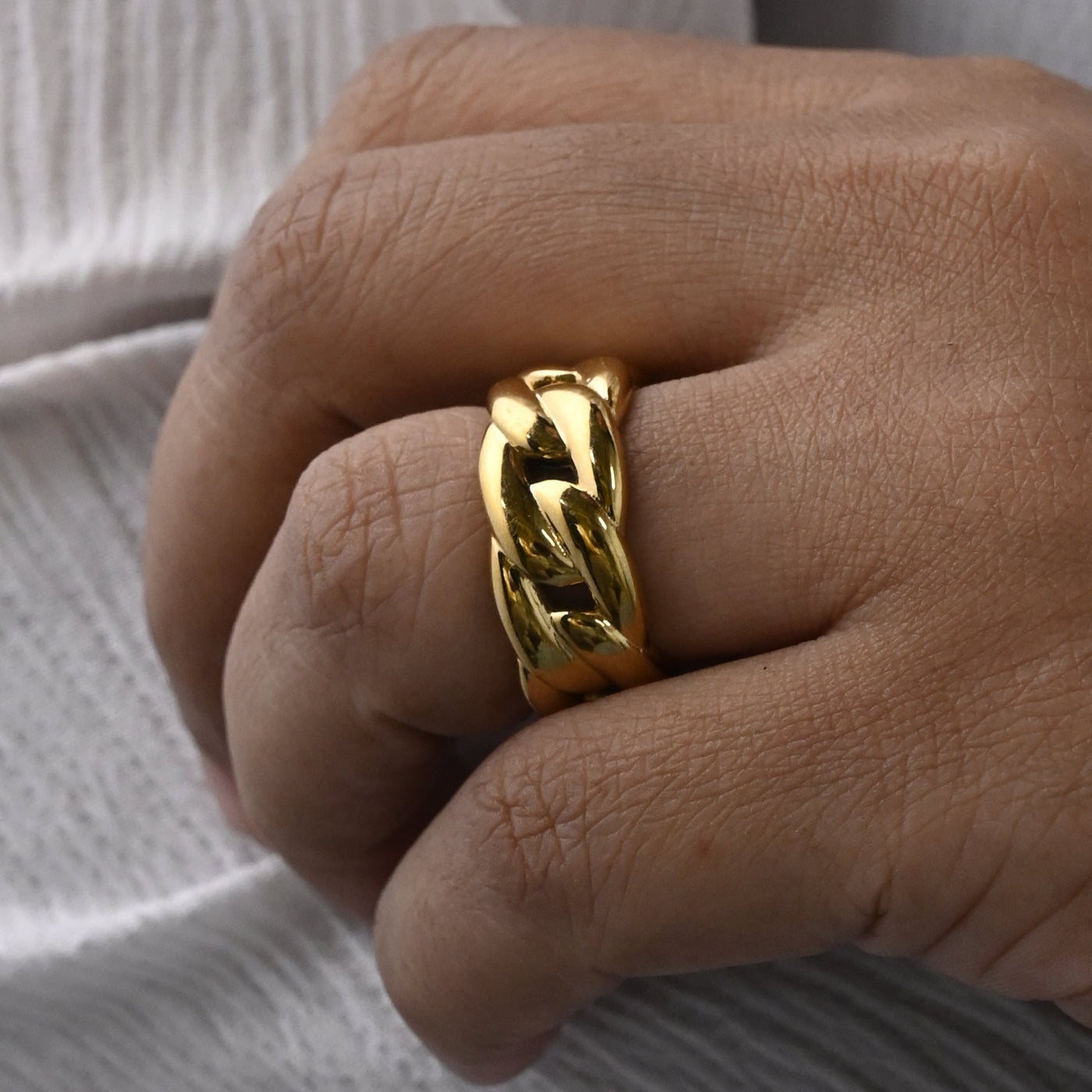 18k Gold Filled Cuban Ring