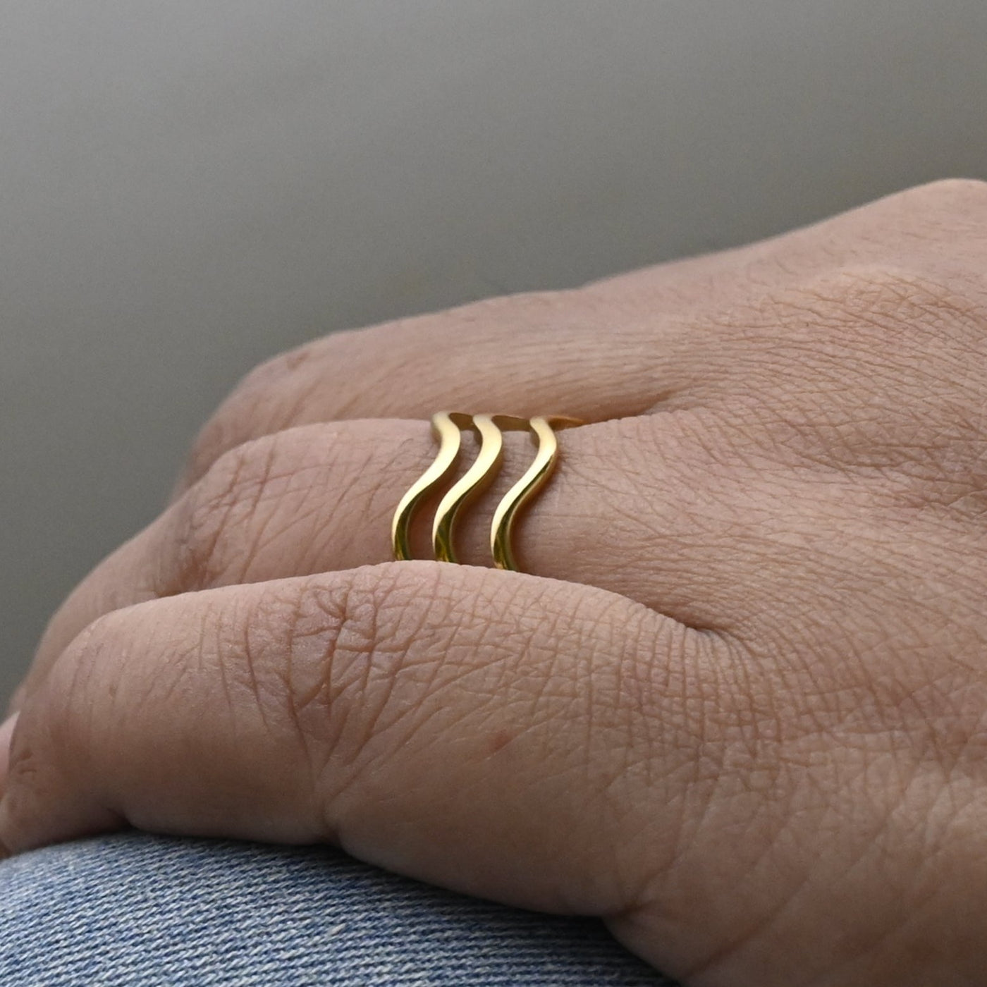 Gold Wave Ring