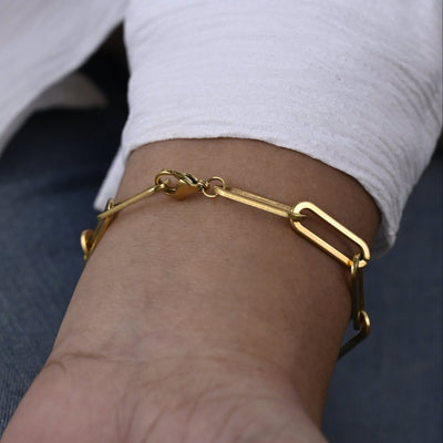 Gold Link Chain Bracelet 