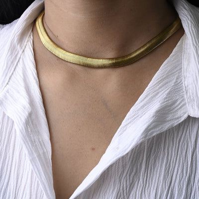 Thick Herringbone Necklace