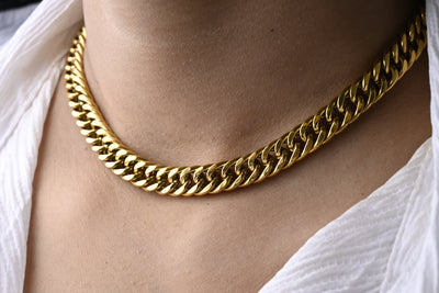 18K Gold-Filled Chunky Cuban Link Necklace