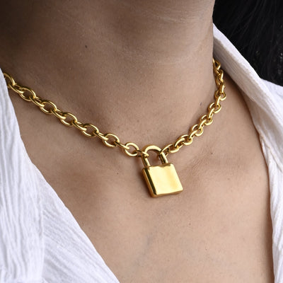 Padlock Choker Necklace