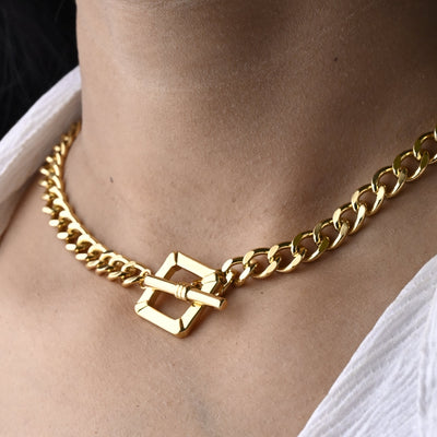 Toggle Clasp Cuban Link Necklace