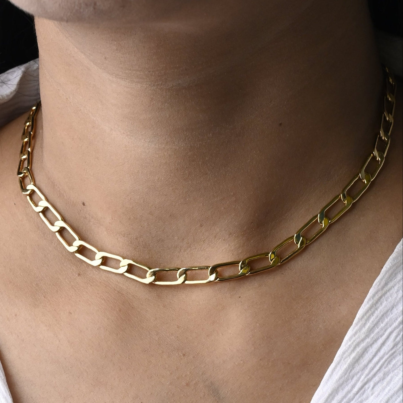 Link Choker Chain Necklace