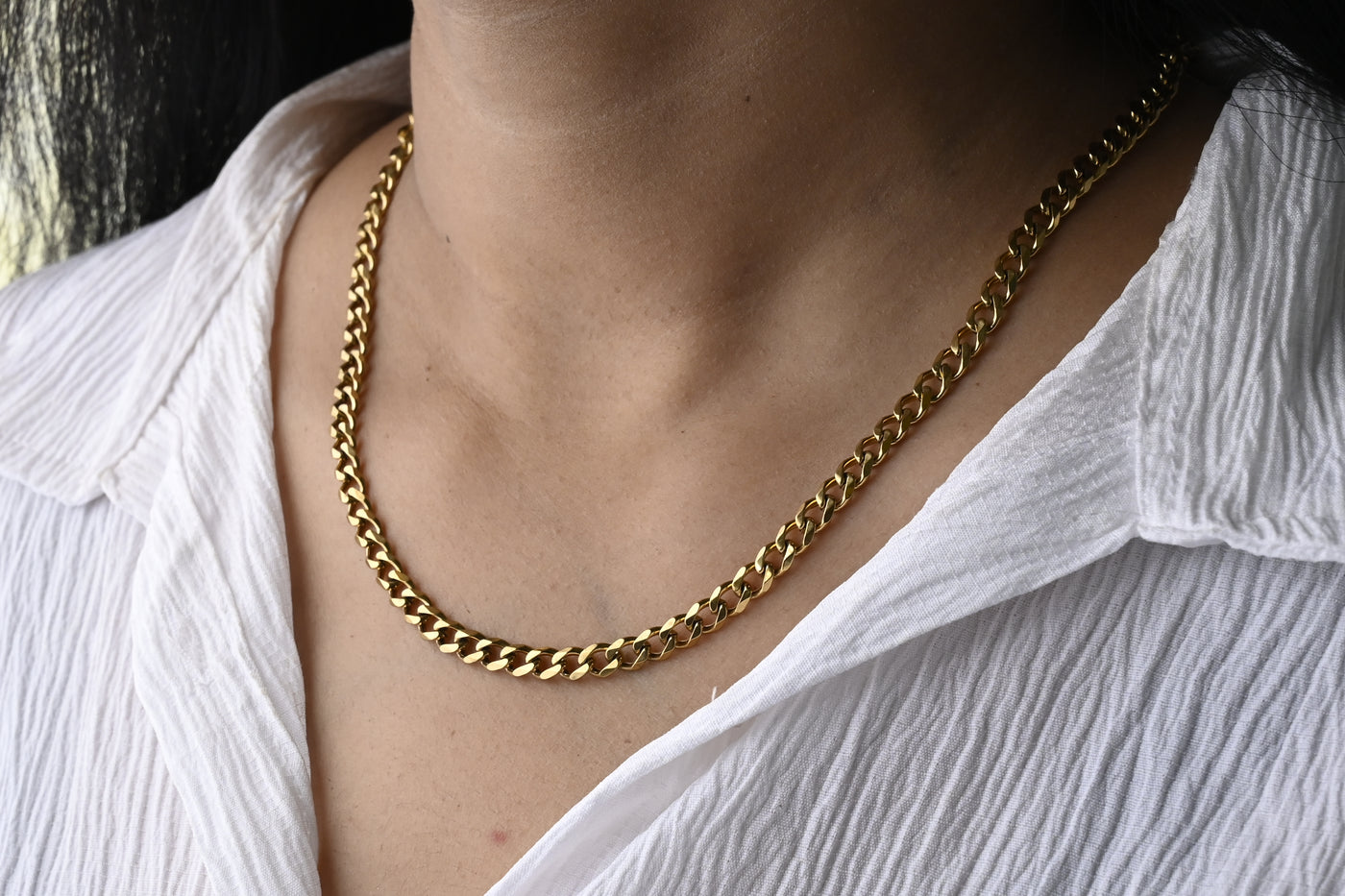 18K Gold-Filled Miami Cuban Curb Link Chain Necklace