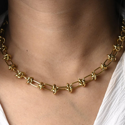 18K Gold-Filled Chunky Knot Necklace