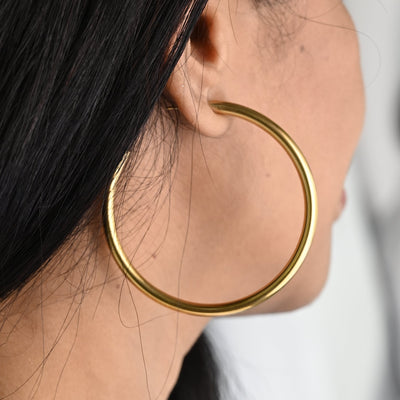 Large Open Hoop Earrings