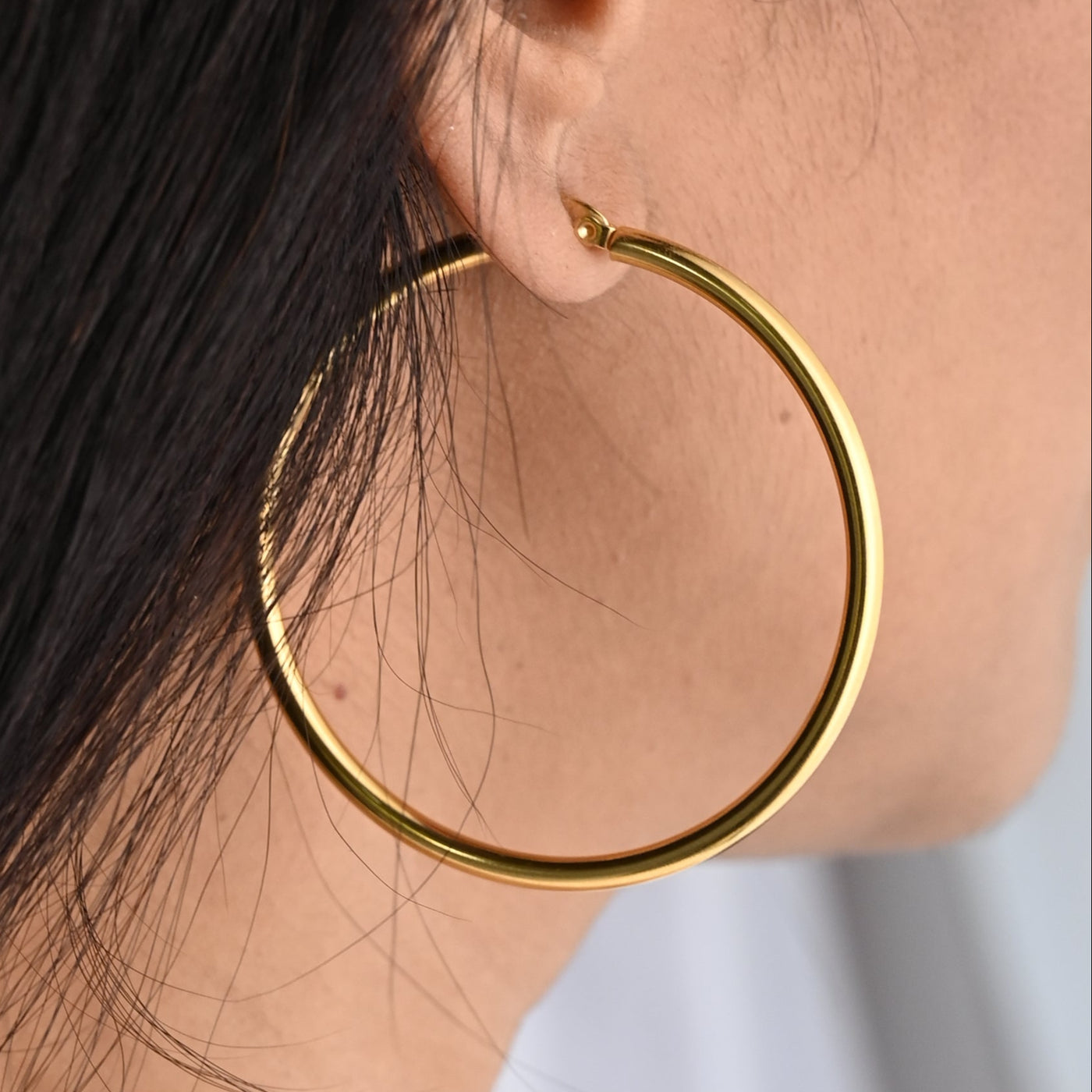 14K Gold-Filled Large Hoop Earrings 