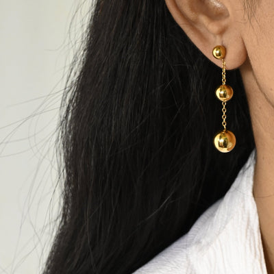 Gold Ball Earrings