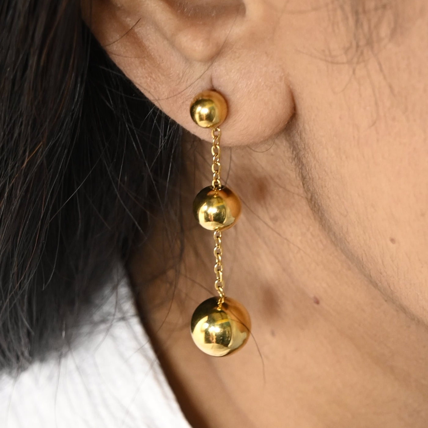 Long Ball Dangle Earrings