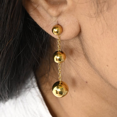 Long Ball Dangle Earrings