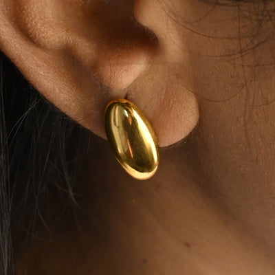 18K Gold-Filled Oval Earrings