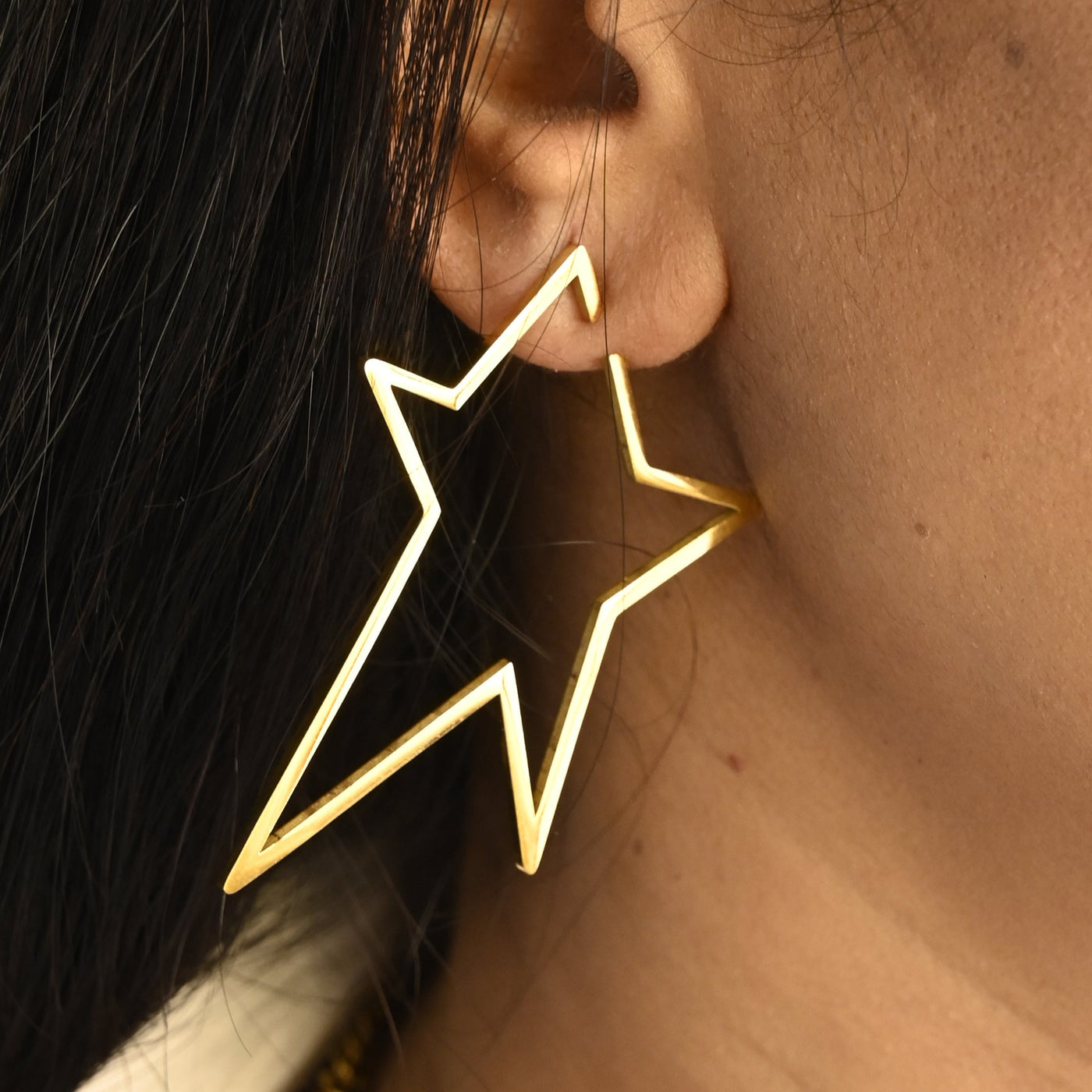 18K Gold-Filled Star Hoop Earrings