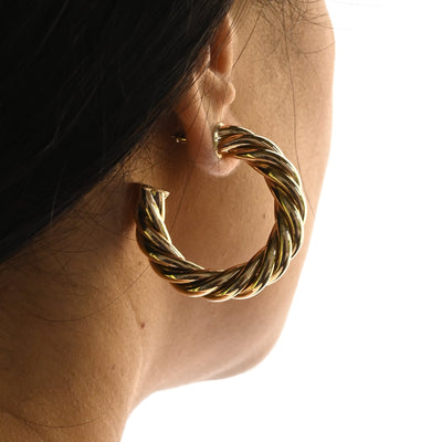 Twisted Open Hoop Earrings