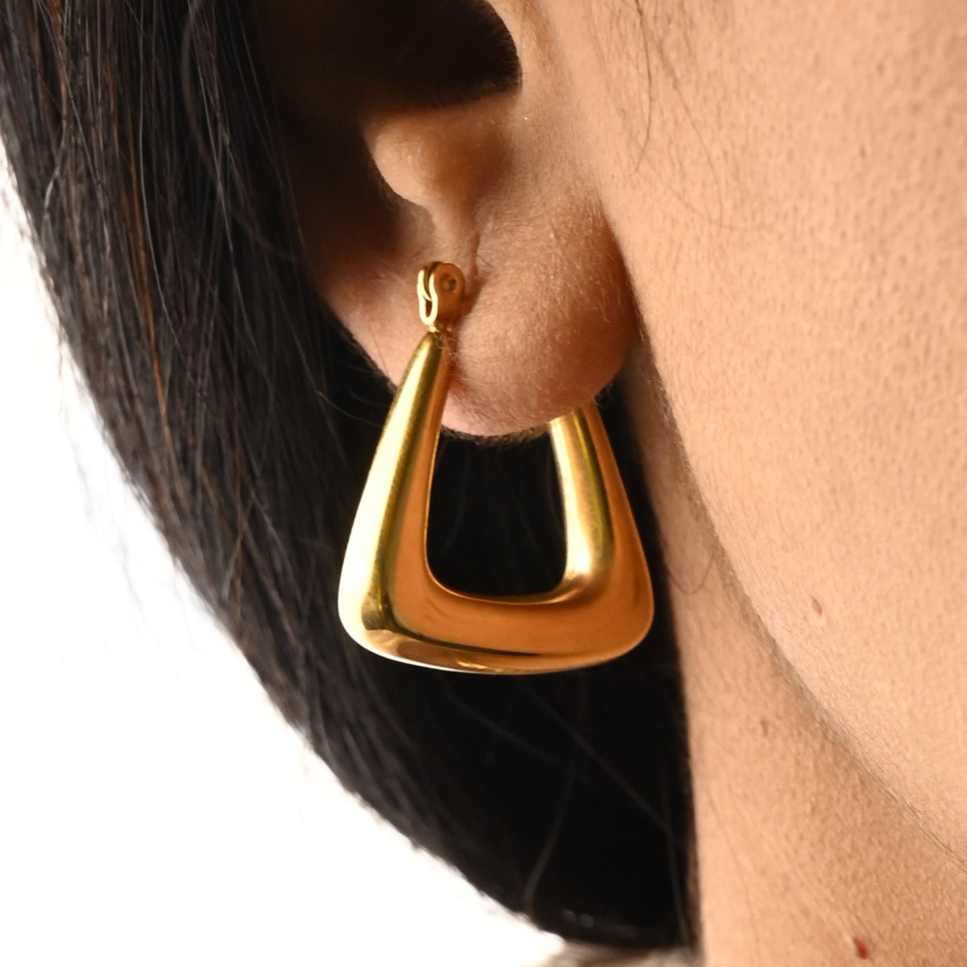 18K Gold-Filled Triangle Hoop Earrings