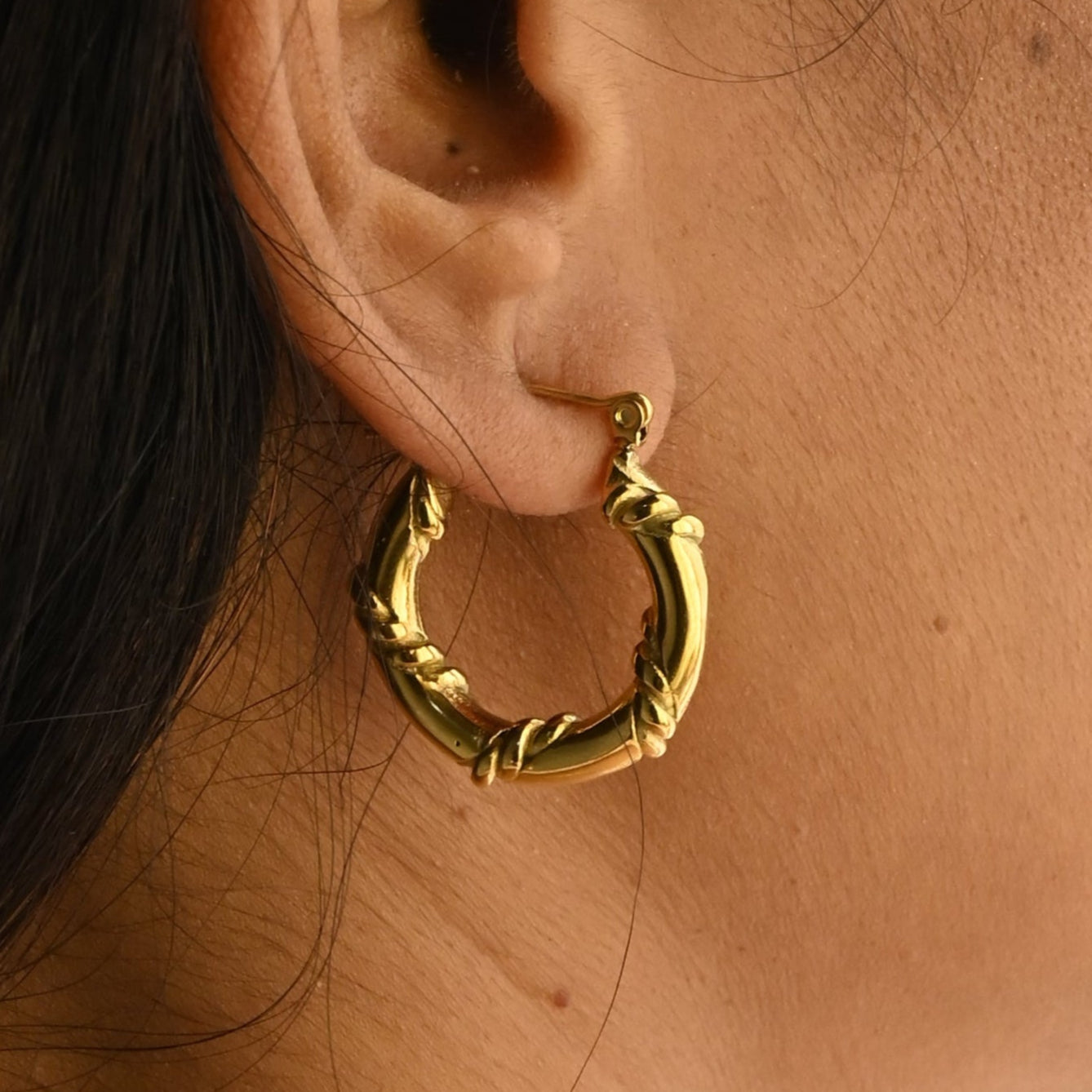 Twisted Hoop Earrings