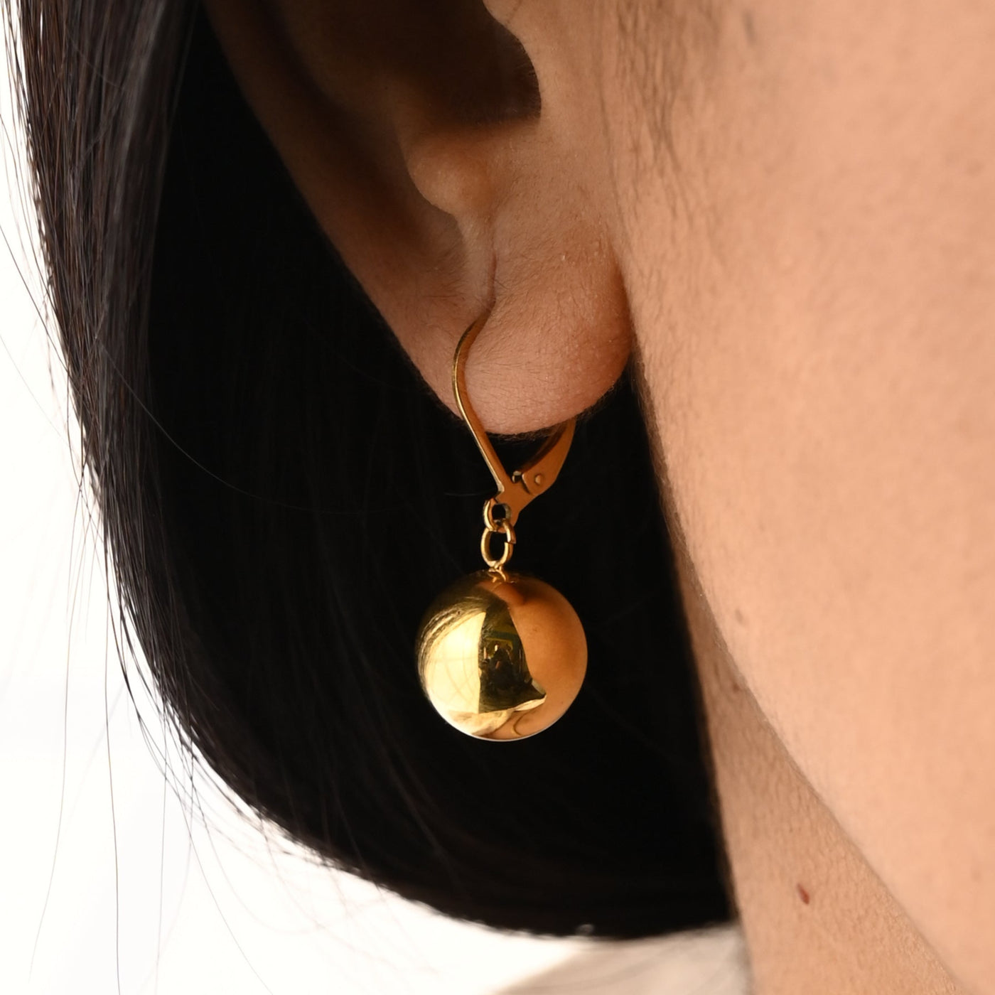 18K Gold-Filled Ball Dangle Earrings for Women