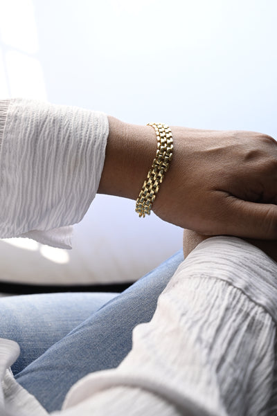 18K Gold-Filled Watchband Bracelet