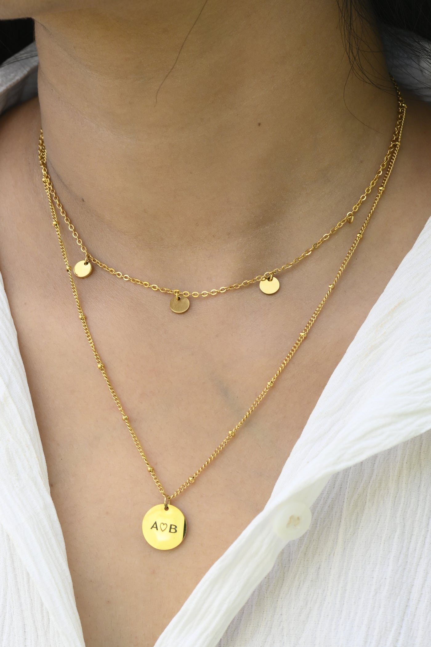 Gold Disc Necklace