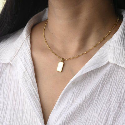 Rectangle Pendant Necklace