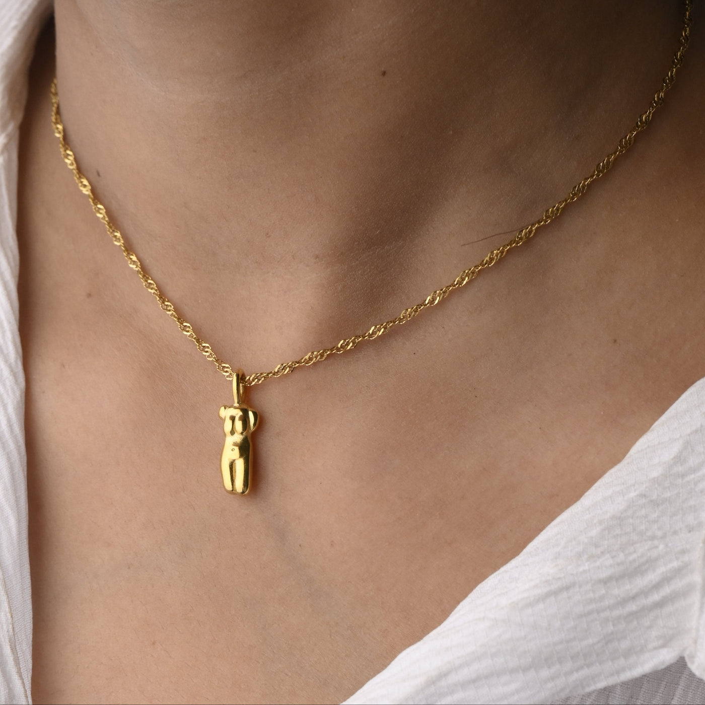 Female Body Pendant Necklace