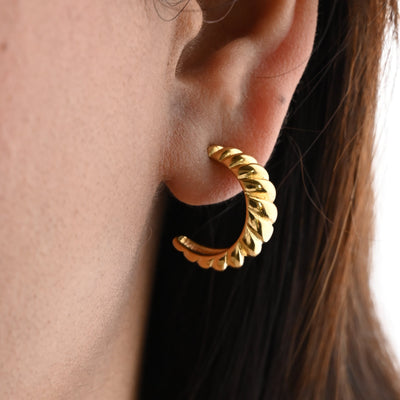 Twisted Open Hoop Earrings