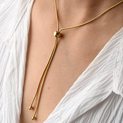 Gold Slider Necklace