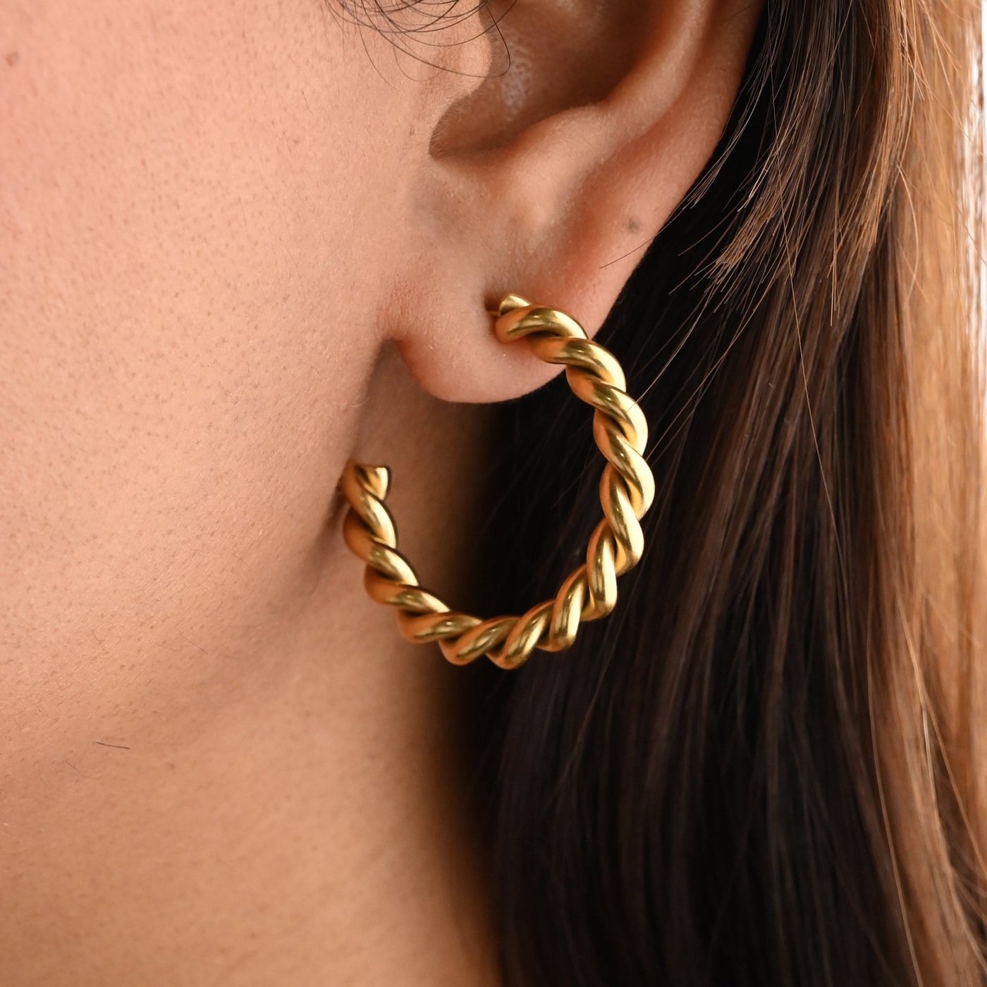 Twist Rope Hoop Earrings