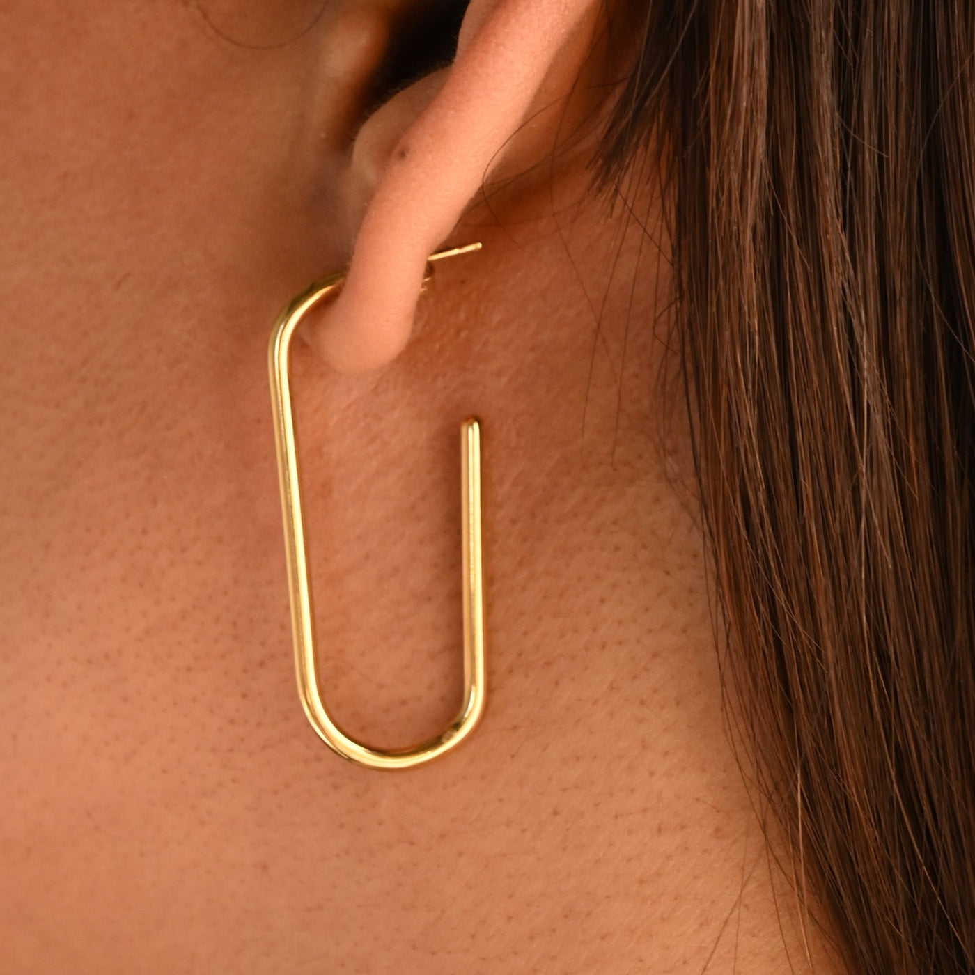 Gold Tube Earrings