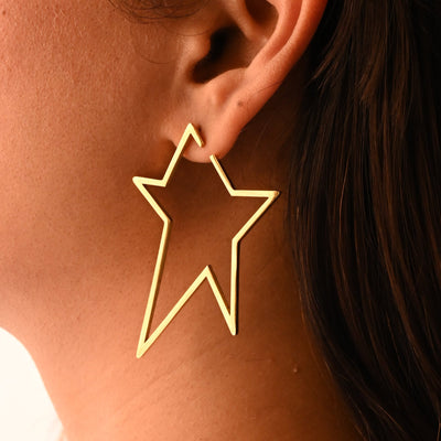 Big Star Hoop Earrings