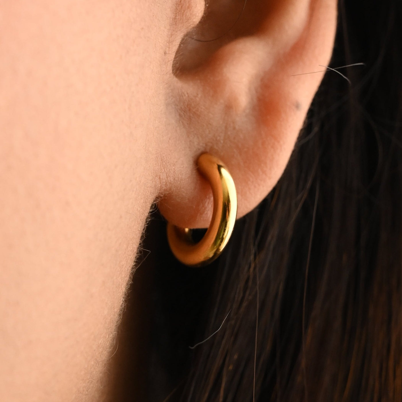 C Shape Hoop Earrings