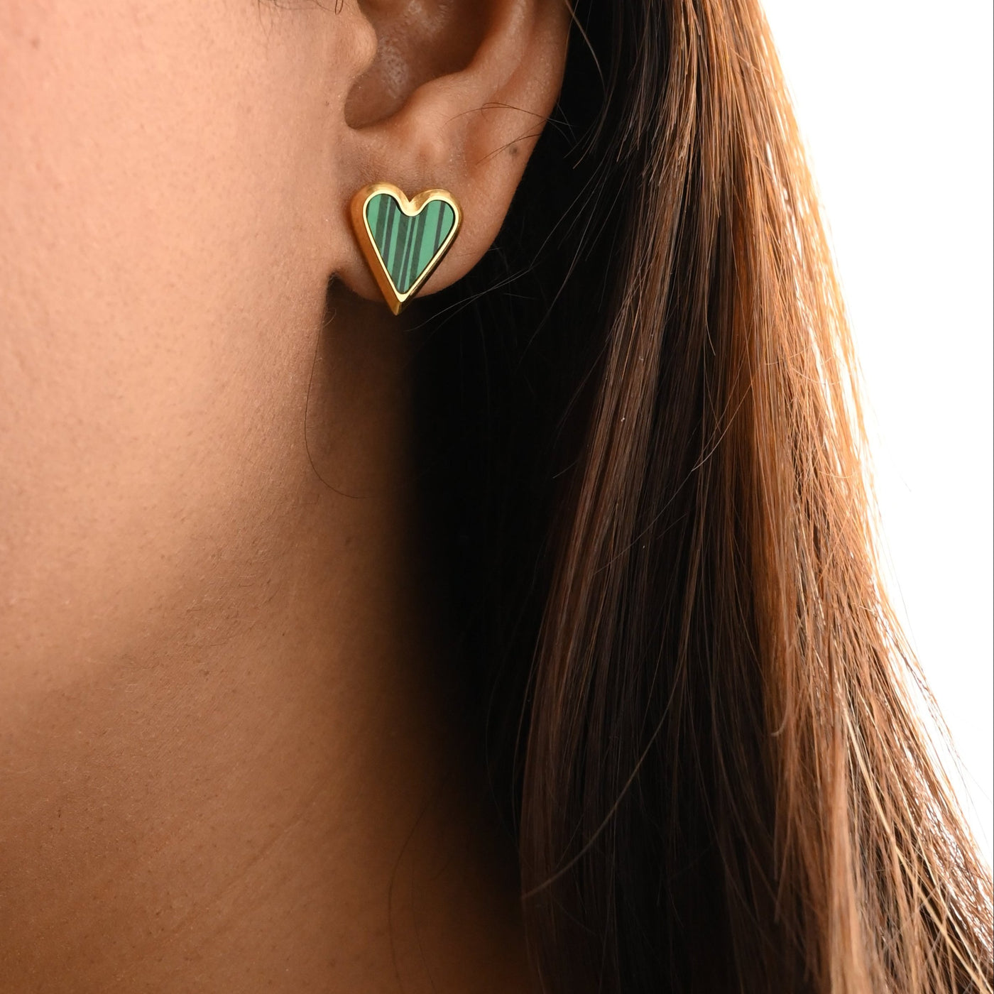 Heart studs for women