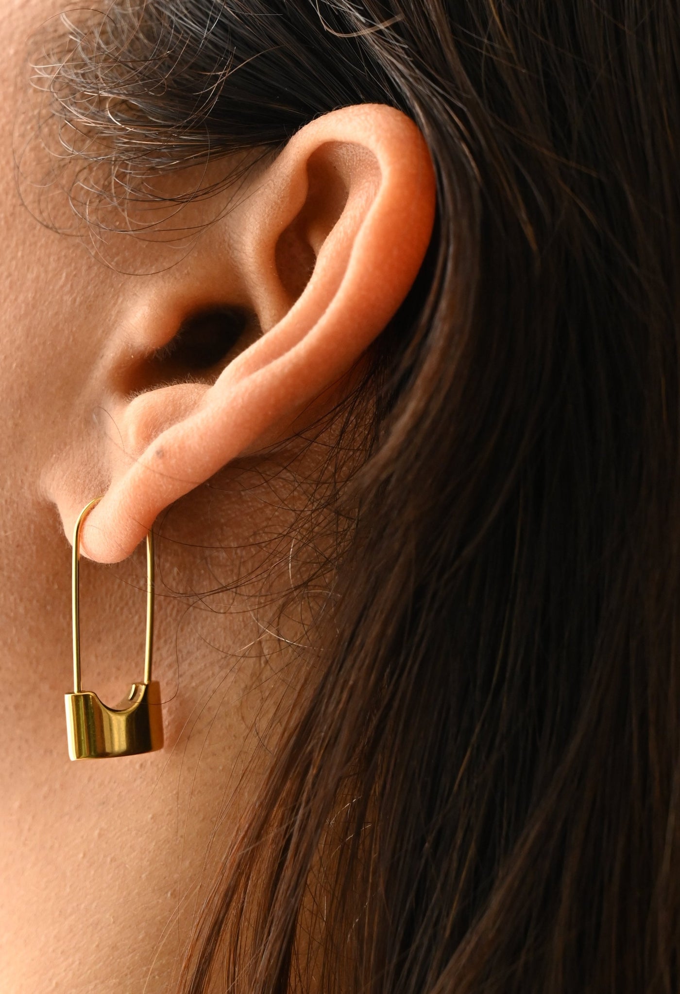 18K Gold-Filled Padlock Earrings for Women