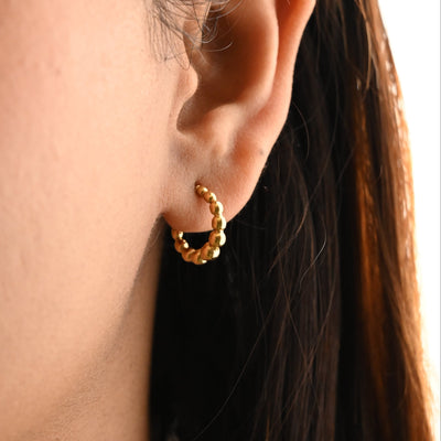 Gold Hoop Studs