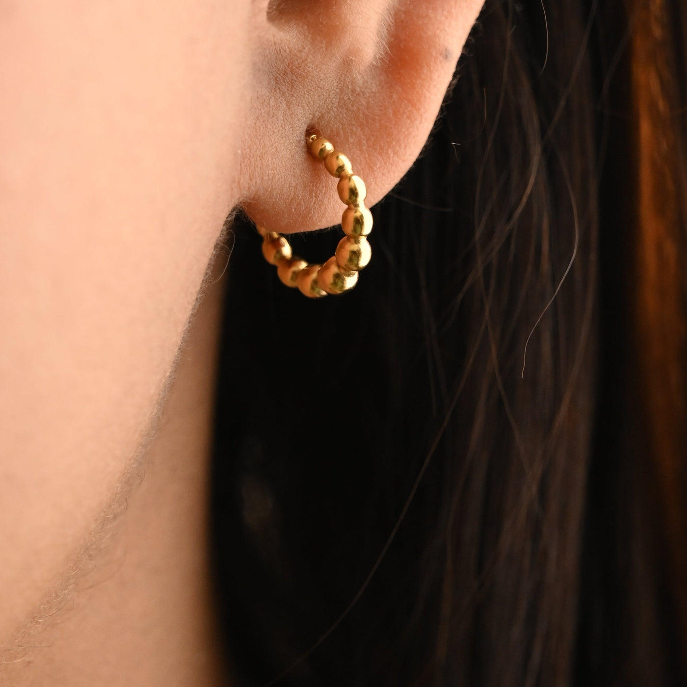 gold hoop earrings