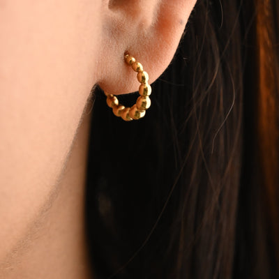 gold hoop earrings